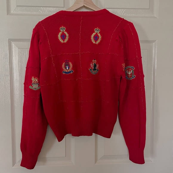 Vintage Abercrombie & Fitch, red patch cardigan - medium - Picture 4 of 8